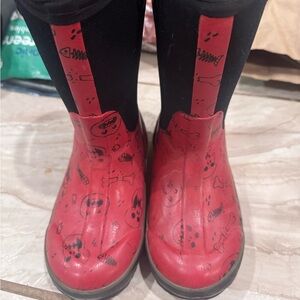 Bogs Red and Black Kids' Winter Boots